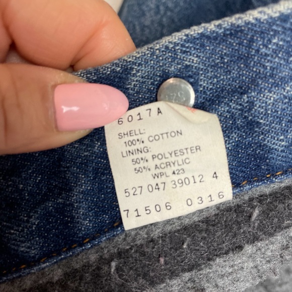 Vintage Men’s 80’s Levi Wool-like lined denim jacket 38 - Picture 7 of 11